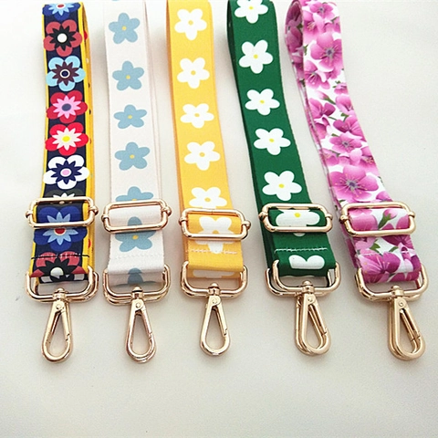Correa de Hombro Ancha Ajustable Con Estampado Floral Correa de Poliéster Repuesto Para Bolsos Bandolera Accesorios