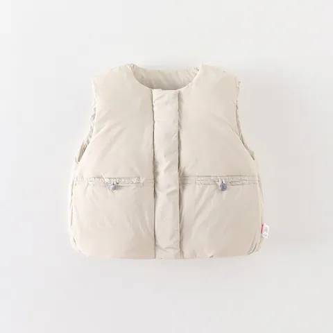 Kids Down Vest White Duck Down Padded Gilet Winter Warm Sleeveless Jacket For Toddlers Boys Girls Korean Style Outerwear