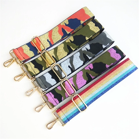 Breiter Verstellbarer Ersatztaschengurt Für Damen Ethno Camouflage Jacquard Gewebter Polyester Schultergurt Mit Metallschnalle