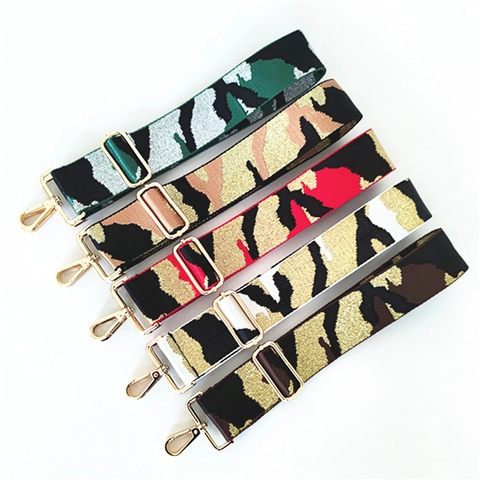 Breiter Verstellbarer Ersatztaschengurt Für Damen Ethno Camouflage Jacquard Gewebter Polyester Schultergurt Mit Metallschnalle