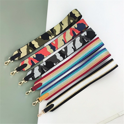 Tracolla di Ricambio Larga in Stile Etnico Ricamata in Tessuto Jacquard per Borse da Donna Borsa a Tracolla Cinturino in Poliestere Accessorio con Chiusure in Metallo