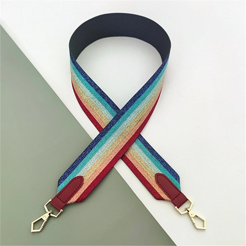Tracolla di Ricambio Larga in Stile Etnico Ricamata in Tessuto Jacquard per Borse da Donna Borsa a Tracolla Cinturino in Poliestere Accessorio con Chiusure in Metallo