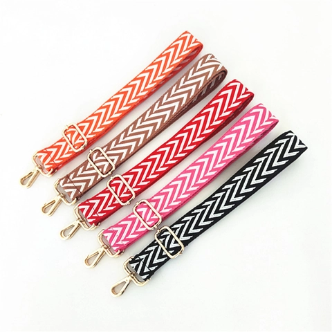 Tracolla Larga Regolabile con Motivo Chevron Geometrico Sostituzione Cintura per Borsa a Tracolla Donna Accessori Moda