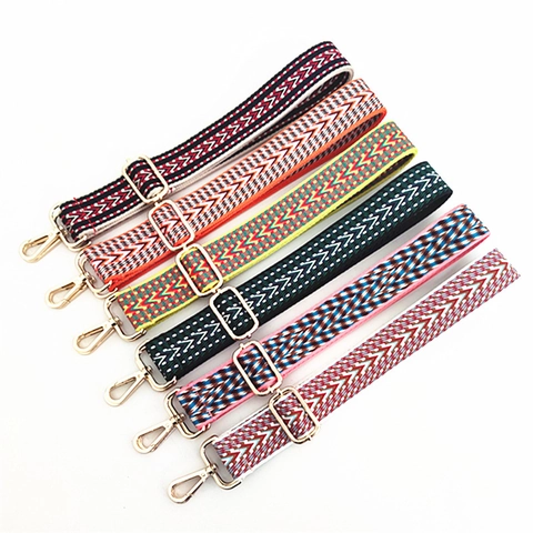 Tracolla per Borsa Sostitutiva Regolabile in Stile Etnico Bohémien Multicolore in Cotone per Donna Accessori Tracolla Borsa a Tracolla