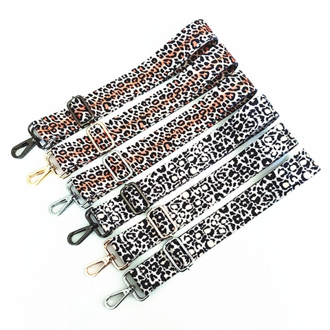 Tracolla Ricambio Regolabile in Tessuto Etnico Maculato Leopardato Bohemian per Borsa a Tracolla Accessori Borse Donna