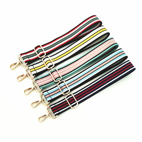 Tracolla per Borsa Regolabile in Cotone con Motivo a Strisce Ricambio Cintura Crossbody Intrecciata Larga Con Fibbia in Metallo Accessori Borsa Donna