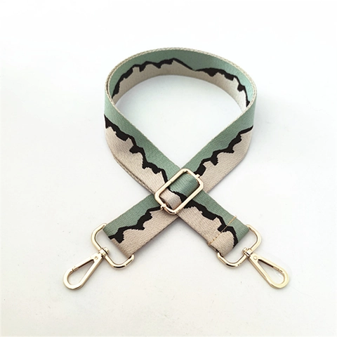 Adjustable Polyester Bag Strap For Women Jacquard Wave Pattern Woven Shoulder Strap Replacement For Crossbody Bags High Quality