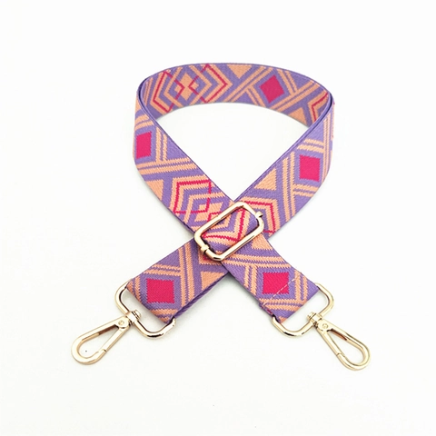 Tracolla Regolabile da Donna Stile Etnico Tessuto Motivo Geometrico Colorato Jacquard Ricambio Tracolla per Borse