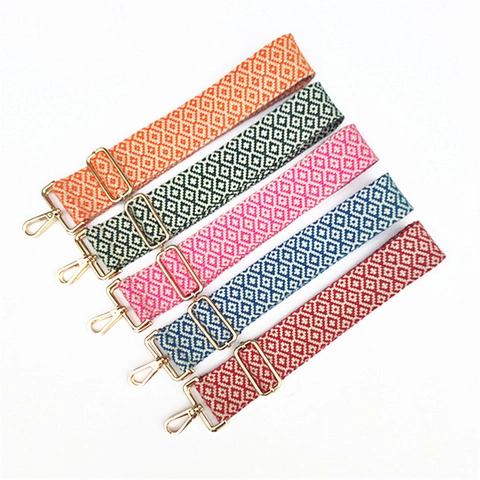Ethno Geometrisch Breit Taschengurt Ersatz Verstellbar Jacquard Gewebt Schultergurt Für Handtaschen Damen Accessoires