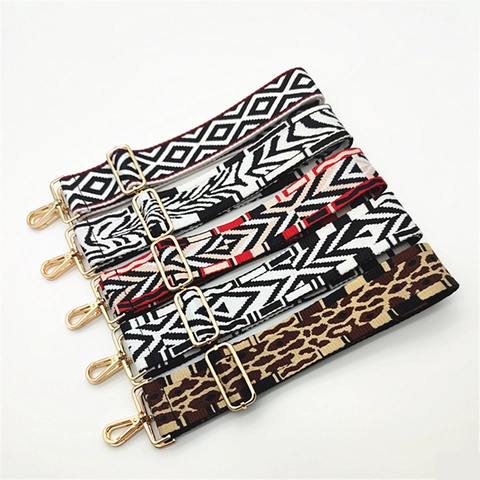Tracolla per Borsa Larga Regolabile con Motivo Jacquard Geometrico Etnico Ricambio Tracolla per Borsa a Tracolla Accessori Donna