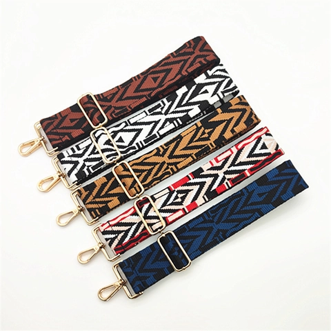 Tracolla per Borsa Larga Regolabile con Motivo Jacquard Geometrico Etnico Ricambio Tracolla per Borsa a Tracolla Accessori Donna