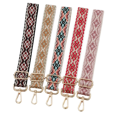 Tracolla per Borsa Regolabile Sostitutiva in Poliestere Motivo Etnico Geometrico Tracolla per Donna Accessori per Borse