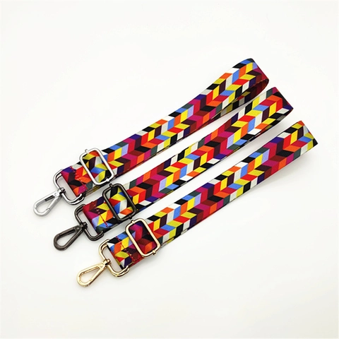 Correa de Bolso Tejida de Color de Contraste Ajustable Patrón de Chevron Bohemio Correa de Hombro de Repuesto para Bolso de Mujer