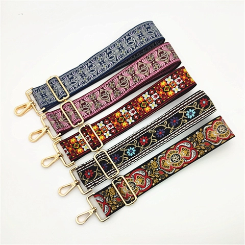 Tracolla Etnica Boho Regolabile per Borse Sostituzione Tracolla Larga in Poliestere Jacquard per Borsa a Tracolla Donna Accessori
