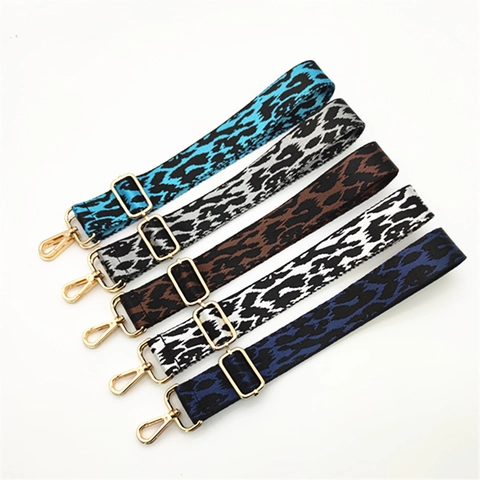 Tracolla Regolabile con Stampa Leopardata Ricambio per Borsa a Tracolla e Zaino da Donna in Poliestere Cintura Decorativa