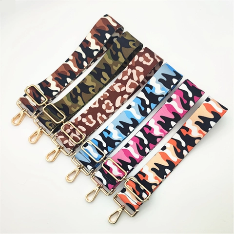 Verstellbarer Breiter Schultergurt Für Handtaschen Bedrucktes Kuh Camouflage Muster Ersatz Umhängetasche Gurt Mit Metallschnallen Polyester Zubehör