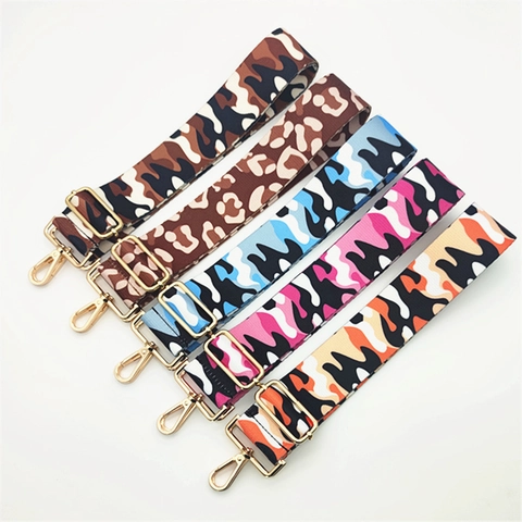 Verstellbarer Breiter Schultergurt Für Handtaschen Bedrucktes Kuh Camouflage Muster Ersatz Umhängetasche Gurt Mit Metallschnallen Polyester Zubehör