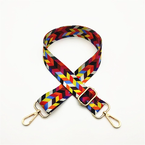 Correa de Bolso Tejida de Color de Contraste Ajustable Patrón de Chevron Bohemio Correa de Hombro de Repuesto para Bolso de Mujer