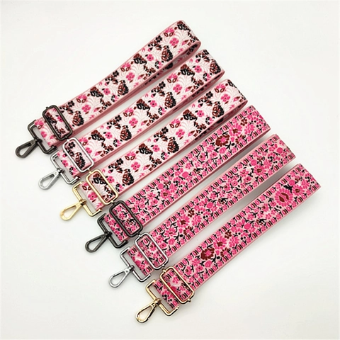 Tracolla per Borsa da Donna Larga Regolabile Ricamata Floreale Stile Etnico Ricambio Tracolla a Spalla in Tessuto