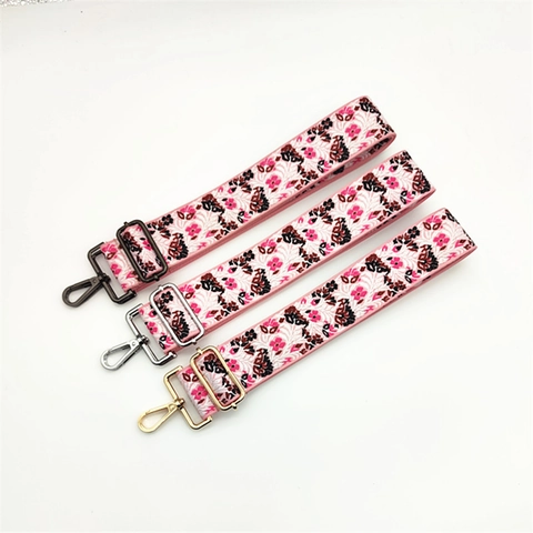 Tracolla per Borsa da Donna Larga Regolabile Ricamata Floreale Stile Etnico Ricambio Tracolla a Spalla in Tessuto