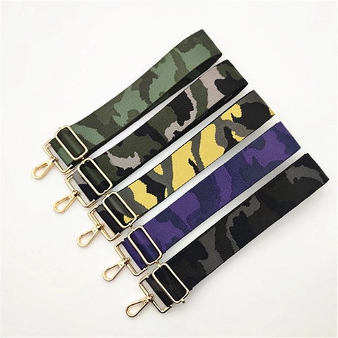 Wide Camouflage Replacement Bag Strap For Women Polyester Adjustable Shoulder Crossbody Handbag Strap Accessories Multicolor