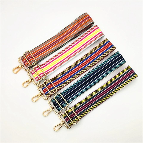 Breit Verstellbar Ersatz Schultergurt Für Handtaschen Umhängetasche Polyester Gewebt Geometrisch Muster Taschengurt Mit Metallschnallen