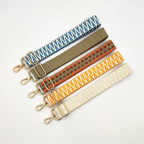 Tracolla per Borsa in Cotone Intrecciato Regolabile Cinghia di Ricambio Larga Motivo Geometrico per Borse a Tracolla Accessori Donna
