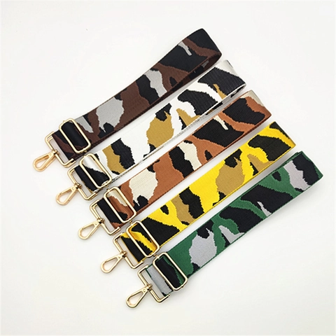 Bandoulière de Remplacement Réglable Large Bandoulière Tissée en Polyester avec Imprimé Camouflage à la Mode pour Sac à Main Accessoire Femme