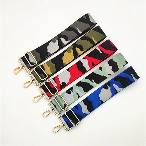 Bandoulière de Remplacement Réglable Large Bandoulière Tissée en Polyester avec Imprimé Camouflage à la Mode pour Sac à Main Accessoire Femme