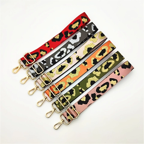 Leopardenmuster Verstellbarer Taschenriemen Polyester Ersatz Schulterriemen Crossbody Strap Für Handtaschen Schulranzen Damen Mode Accessoire