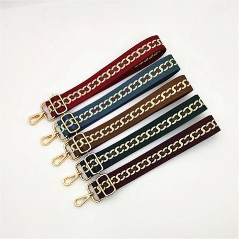 Tracolla Regolabile in Poliestere per Borsa con Motivo a Catena a Forma di S Cinturino di Ricambio Largo per Donna Accessori Borsa