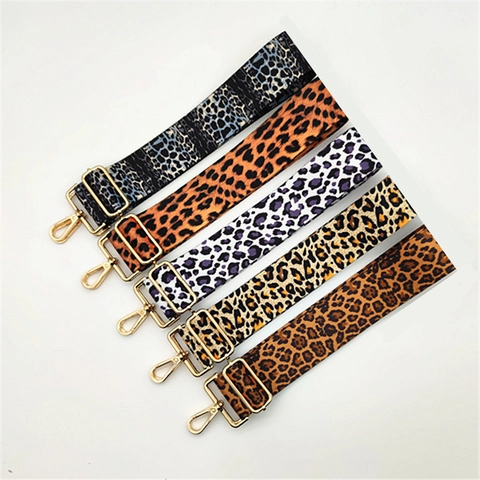 Leopardenmuster Breiter Taschengurt Verstellbarer Schultergurt Polyester Ersatzgurt Mit Metallschnalle Für Handtaschen Umhängetasche