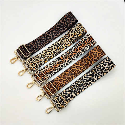 Leopardenmuster Breiter Taschengurt Verstellbarer Schultergurt Polyester Ersatzgurt Mit Metallschnalle Für Handtaschen Umhängetasche