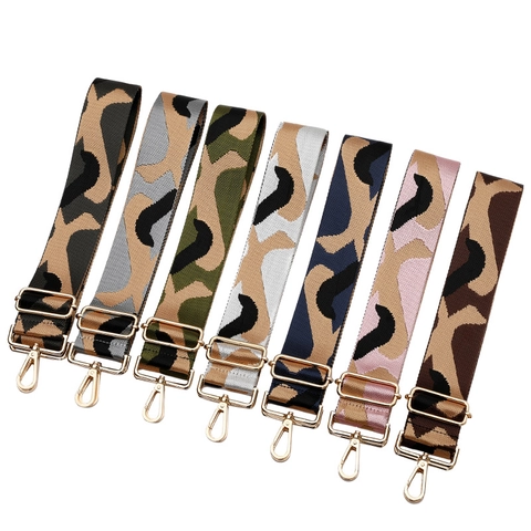 Tracolla Larga Regolabile con Motivo Camouflage in Poliestere per Borsa a Tracolla Accessorio di Ricambio per Borse