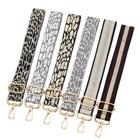 Leopardenmuster Taschengurt Ersatz Verstellbarer Jacquard Breiter Schultergurt Für Umhängetaschen Damen Handtaschen Zubehör