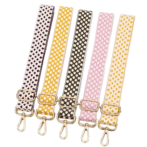 Verstellbarer Breiter Taschengurt Verdickt Punktmuster Gewebt Schultergurt Für Damen Handtasche Umhängetasche Ersatz Jacquard Gurt