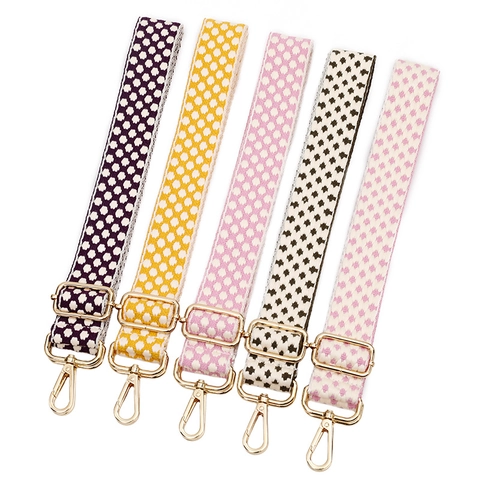 Verstellbarer Breiter Taschengurt Verdickt Punktmuster Gewebt Schultergurt Für Damen Handtasche Umhängetasche Ersatz Jacquard Gurt