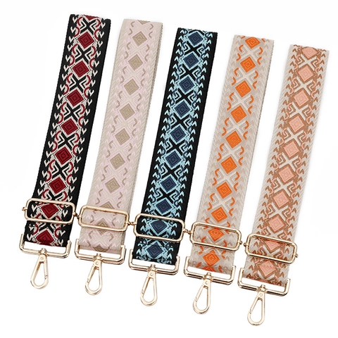 Bohemisch Geometrischer Jacquard Polyester Taschengurt Verstellbarer Ethno Ersatz Umhängegurt Für Damen Handtasche