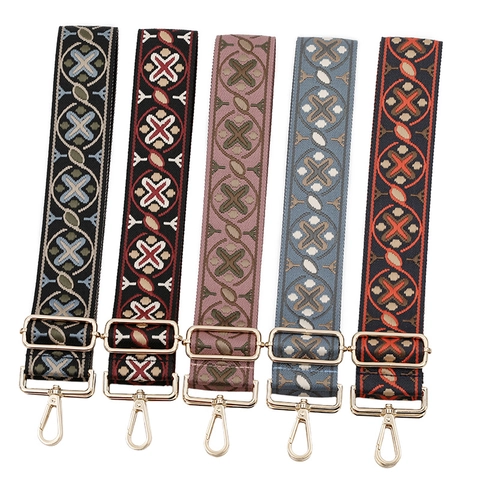 Tracolla per Borsa Jacquard Regolabile in Stile Etnico Bohemien Tracolla di Ricambio Larga in Poliestere per Borse a Tracolla