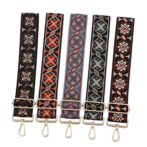 Tracolla per Borsa Jacquard Regolabile in Stile Etnico Bohemien Tracolla di Ricambio Larga in Poliestere per Borse a Tracolla