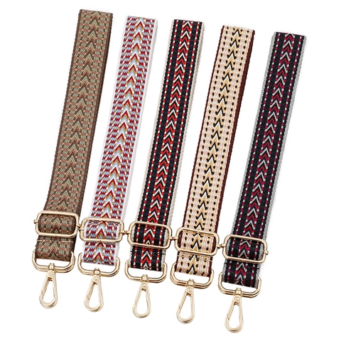 Verstellbarer Gewebter Taschengurt Ethno Geometrisches Chevron-Muster Schultergurt Für Handtaschen Umhängetaschen Polyester Ersatzriemen