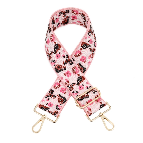 Vintage Ethnisch Blume Bestickt Breit Taschengurt Verstellbar Polyester Ersatzschultergurt Für Umhängetaschen Damen Zubehör