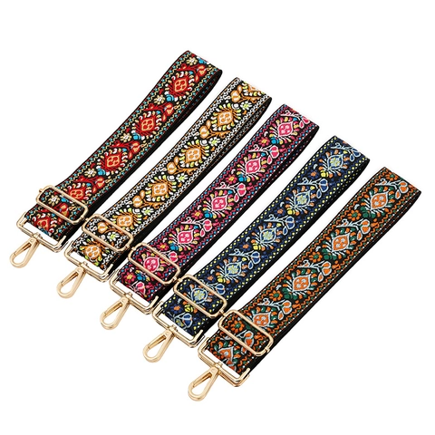 Tracolla Larga per Borsa in Stile Etnico Ricamato per Donna Tracolla Regolabile di Ricambio Accessori per Borsa a Tracolla