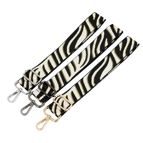 Tracolla per Borsa alla Moda con Motivo Zebra Regolabile in Poliestere Tessuto Cinturino di Ricambio per Borsa da Donna