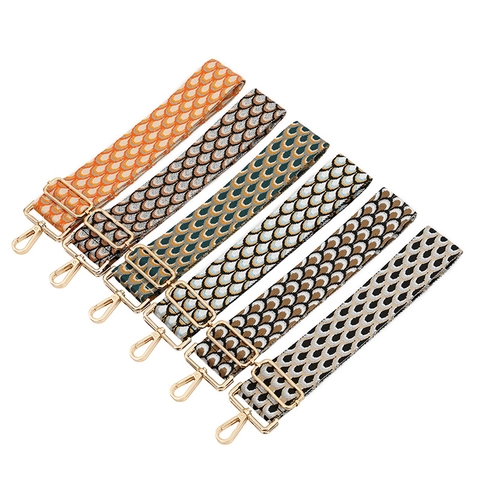 Tracolla Regolabile per Borse con Motivo Geometrico Etnico Tracolla di Ricambio in Poliestere Tessuto Jacquard per Borse Donna