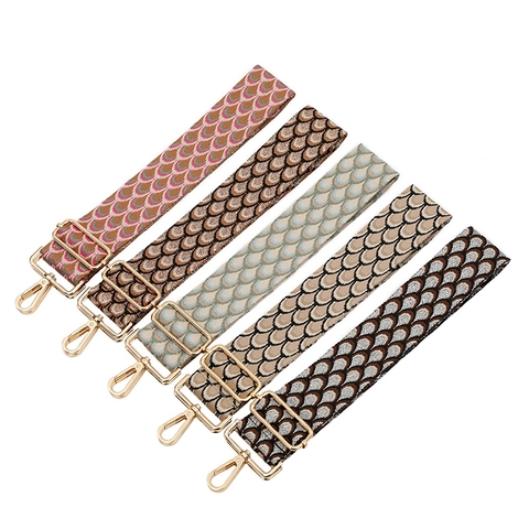 Tracolla Regolabile per Borse con Motivo Geometrico Etnico Tracolla di Ricambio in Poliestere Tessuto Jacquard per Borse Donna