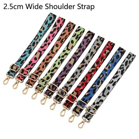 Damen Mode Leopardenmuster Verstellbarer Taschengurt Polyester Breiter Schultergurt Ersatz Für Handtasche Umhängetasche