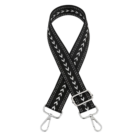 Correa de Bolso Ajustable de Jacquard Tejido Repuesto de Correa de Hombro con Patrón de Espiga y Hebillas de Metal para Bolsos de Mujer