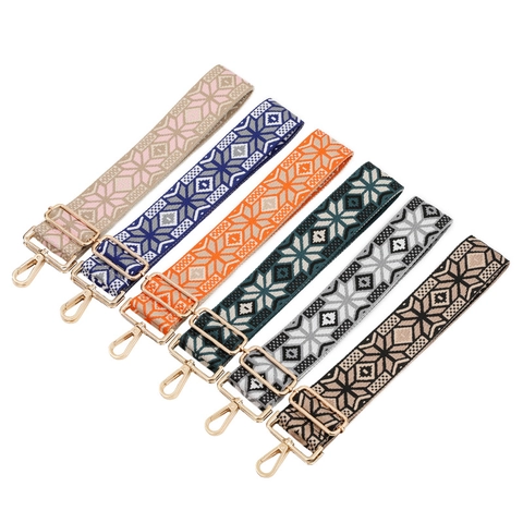 Ethno-Stil Geometrischer Jacquard Breiter Taschengurt Verstellbarer Polyester Ersatz-Schultergurt Für Handtaschen Umhängetaschen Damen Zubehör