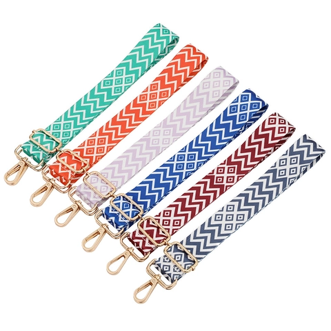 Tracolla per Borsa Regolabile in Stile Etnico Boho Tracolla Larga Intrecciata con Motivo Geometrico per Borse da Donna